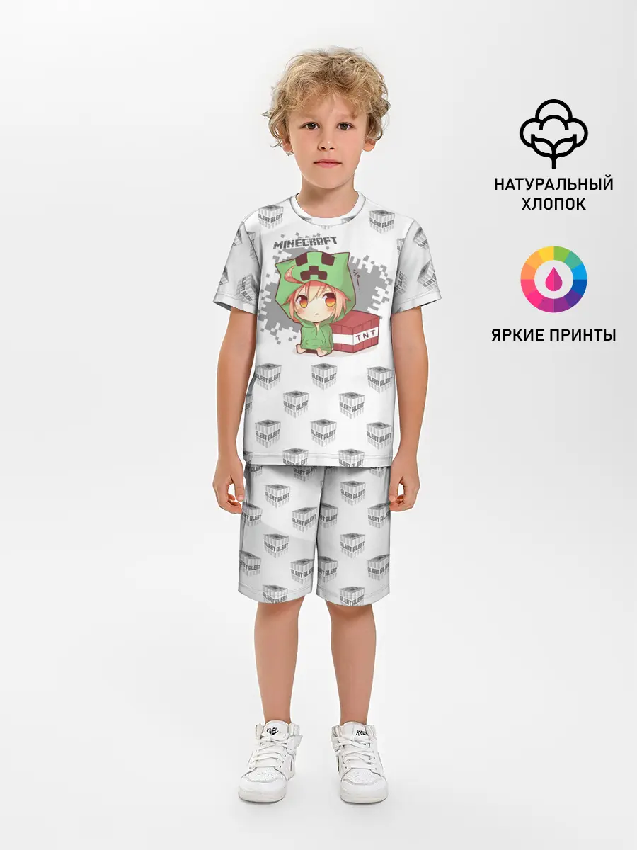 Детская пижама с шортами / Minecraft