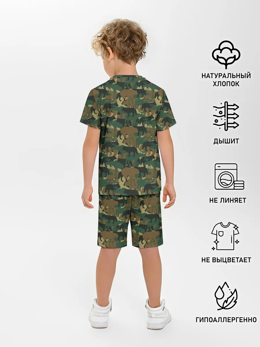 Детская пижама с шортами / Звери