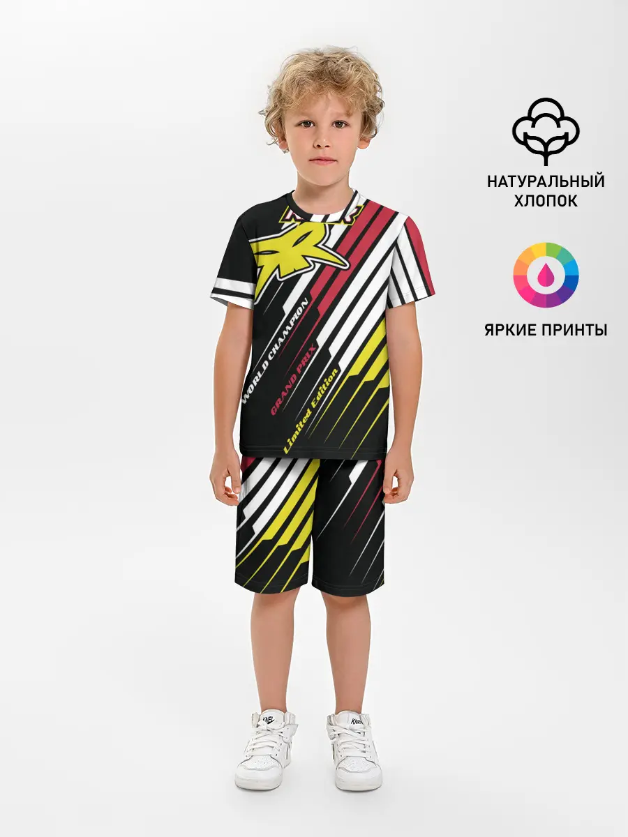 Детская пижама с шортами / Форма для мотокросса FOX