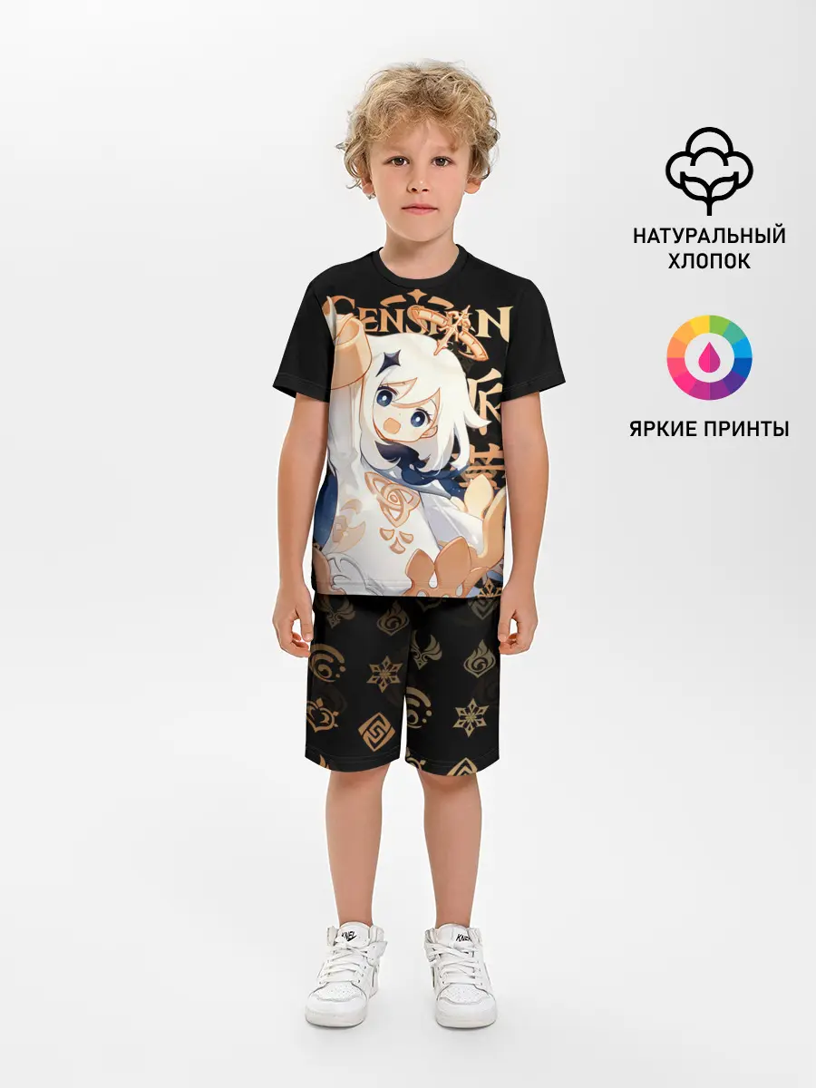 Детская пижама с шортами / Паймон / Genshin Impact