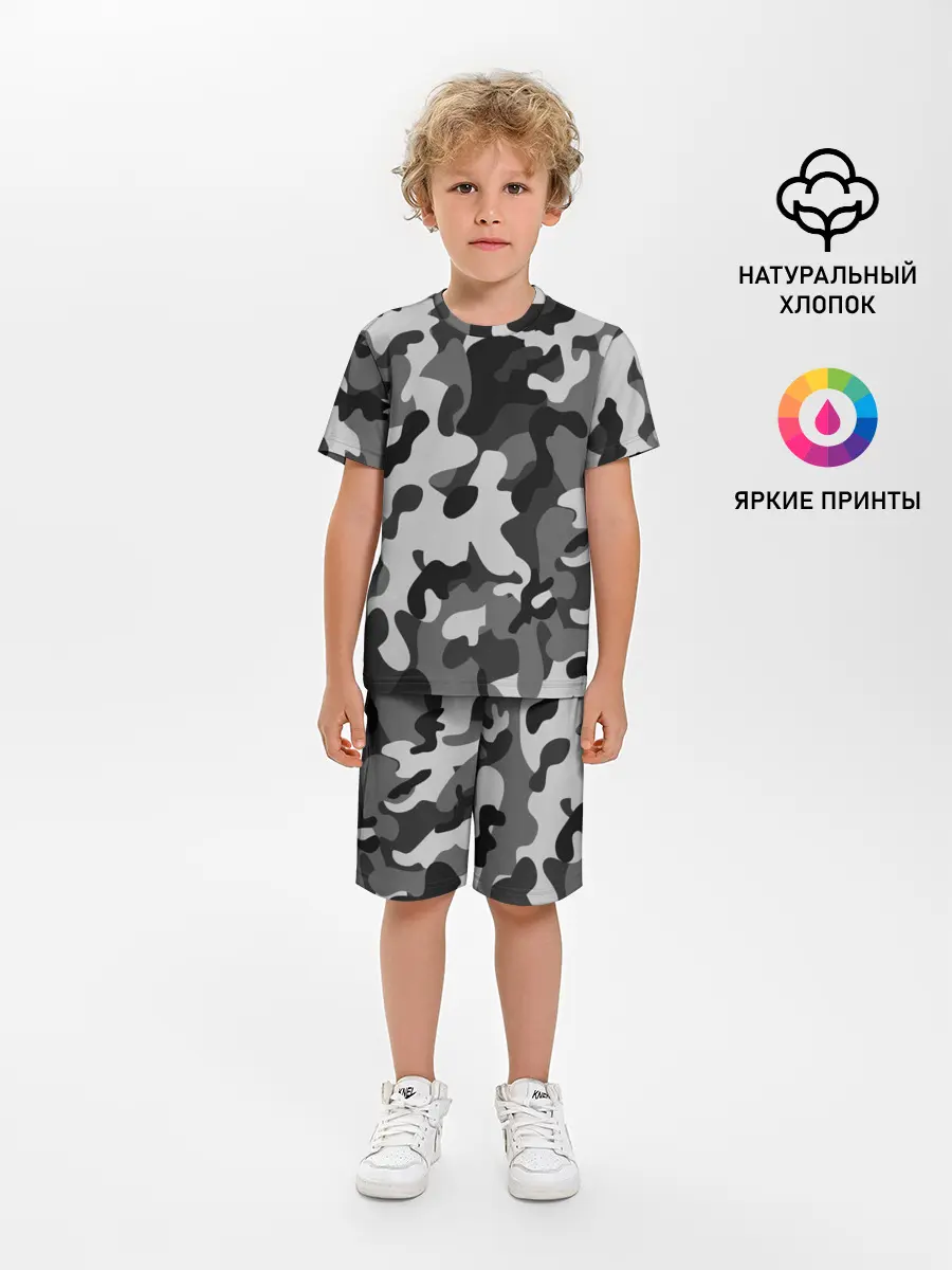 Детская пижама с шортами / ГОРОДСКОЙ КАМУФЛЯЖ | CITY MILITARY