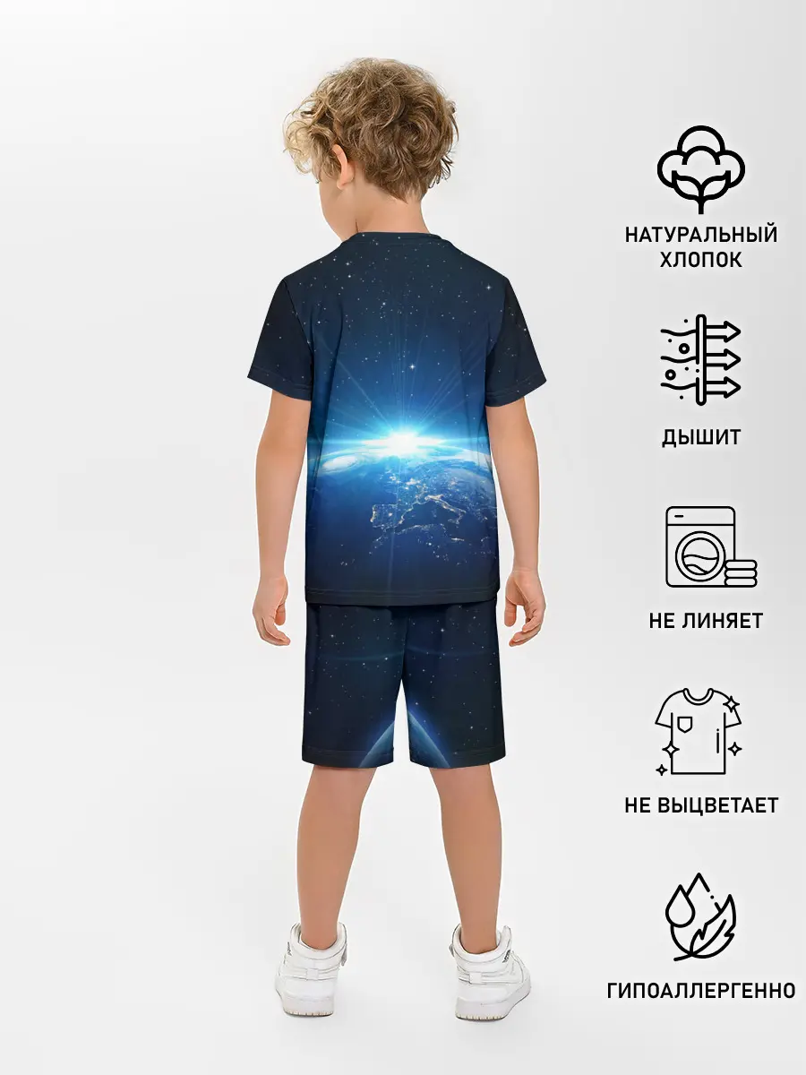 Детская пижама с шортами / Лунный корги | Space Corgi