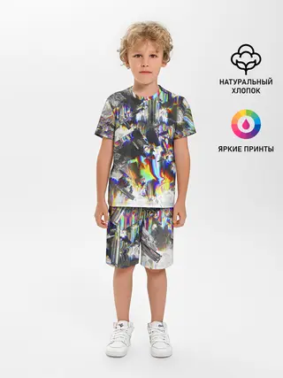 Детская пижама с шортами / Gasoline stains abstraction