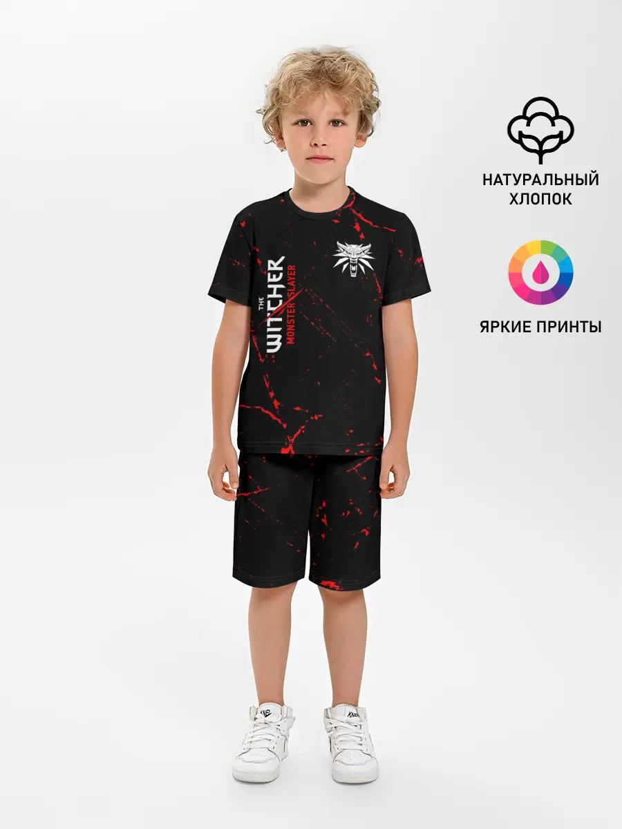 Детская пижама с шортами / The Witcher Monster Slayer - Grunge