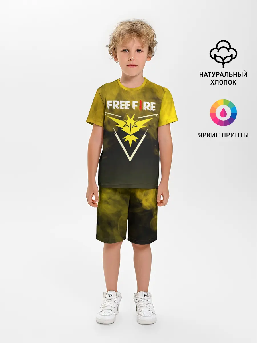 Детская пижама с шортами / FREEFIRE | YELLOW SMOKE