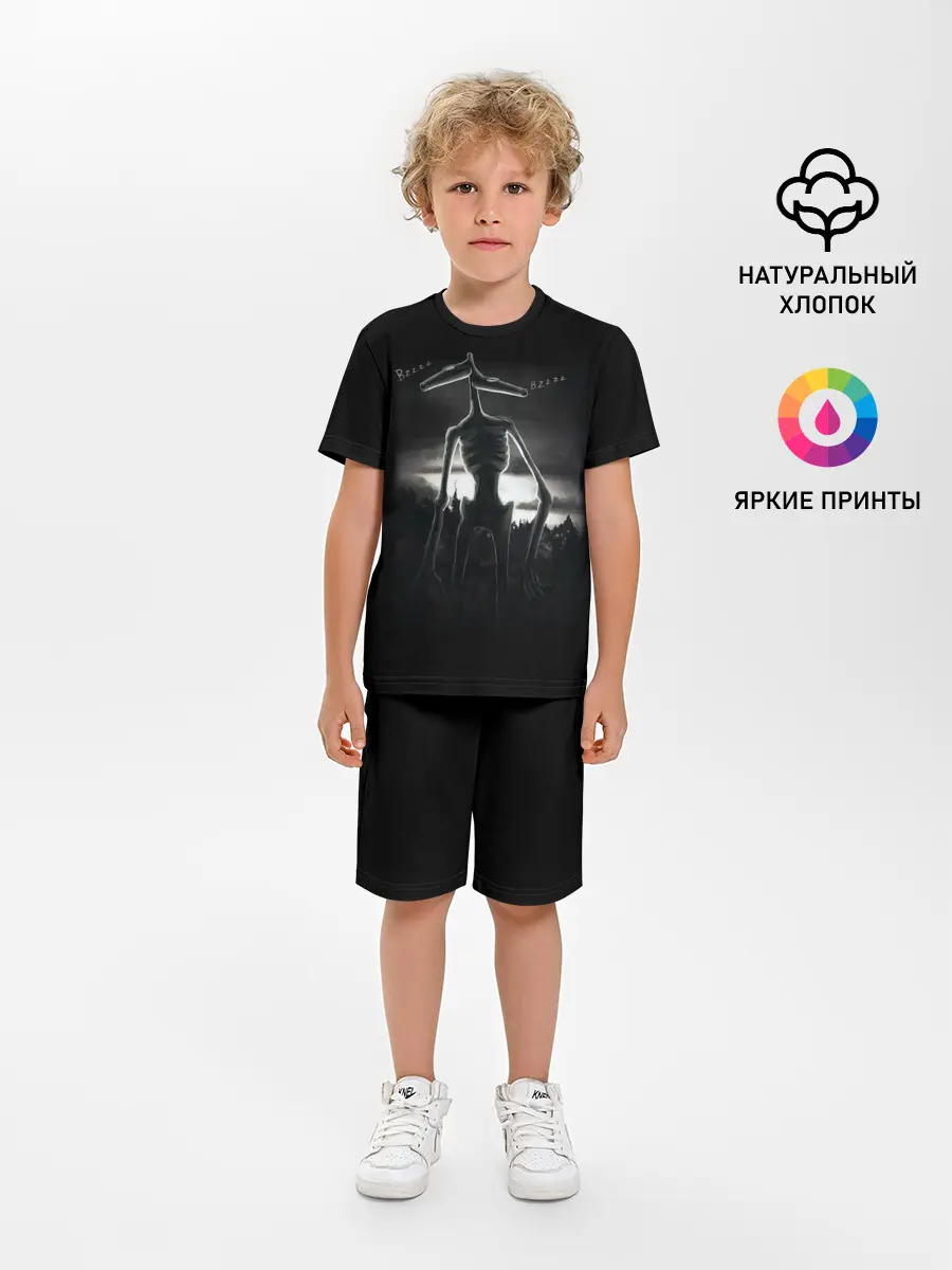 Детская пижама с шортами / СИРЕНОГОЛОВЫЙ рисунок