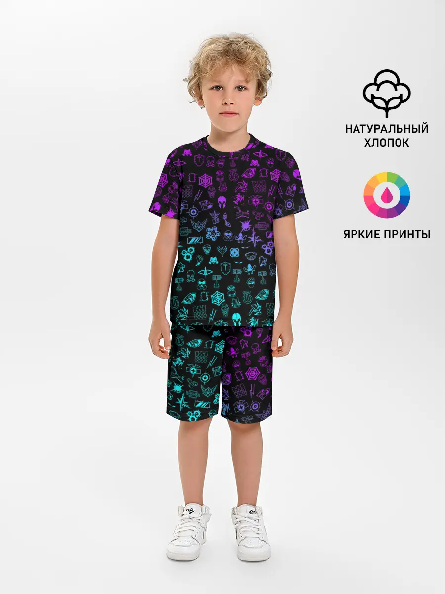 Детская пижама с шортами / RAINBOW SIX | SIEGE NEON