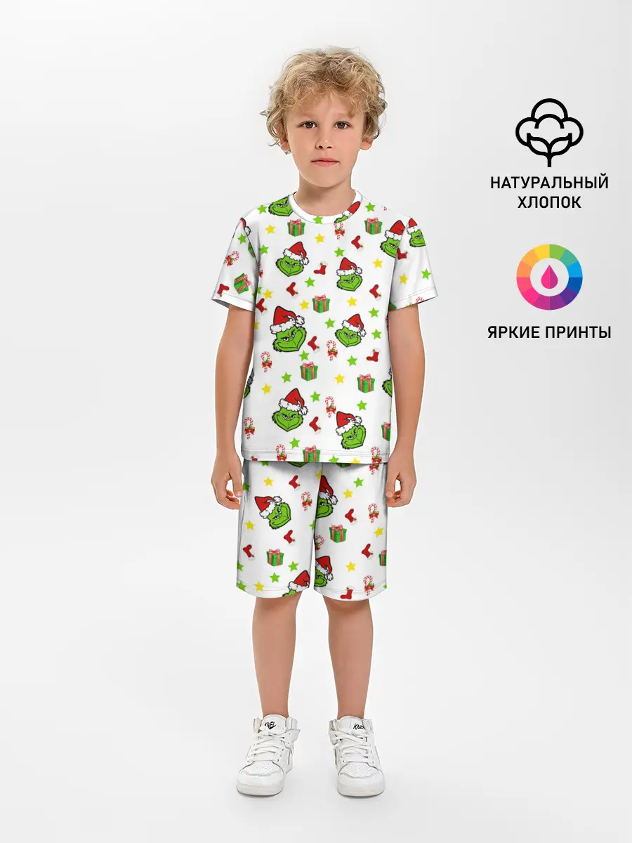 Детская пижама с шортами / Гринч