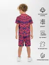 Детская пижама с шортами / Круглый красный орнамент