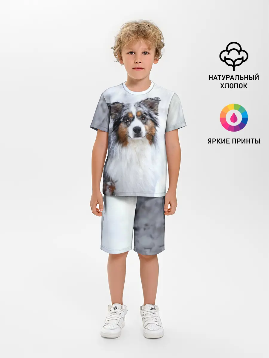 Детская пижама с шортами / Австралийская овчарка