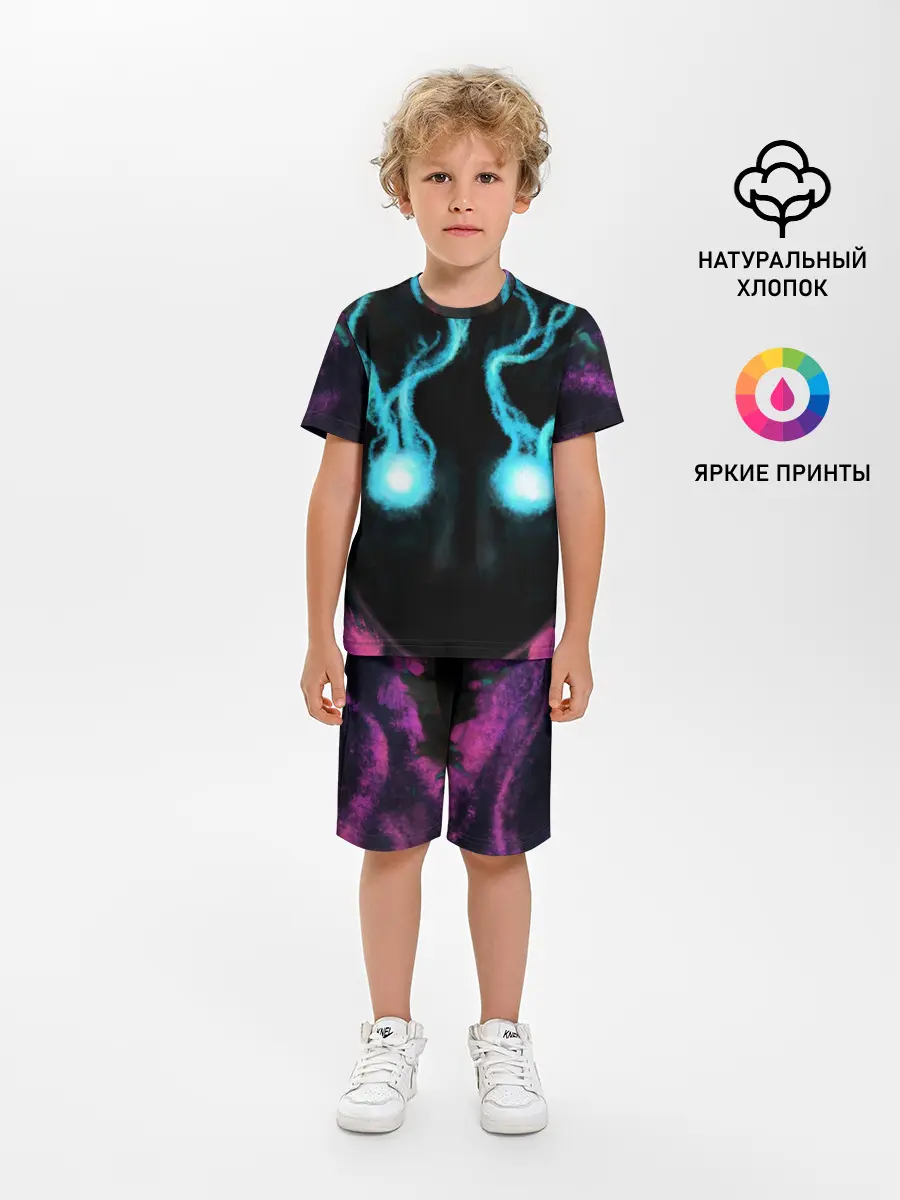 Детская пижама с шортами / Mob psycho 100 power