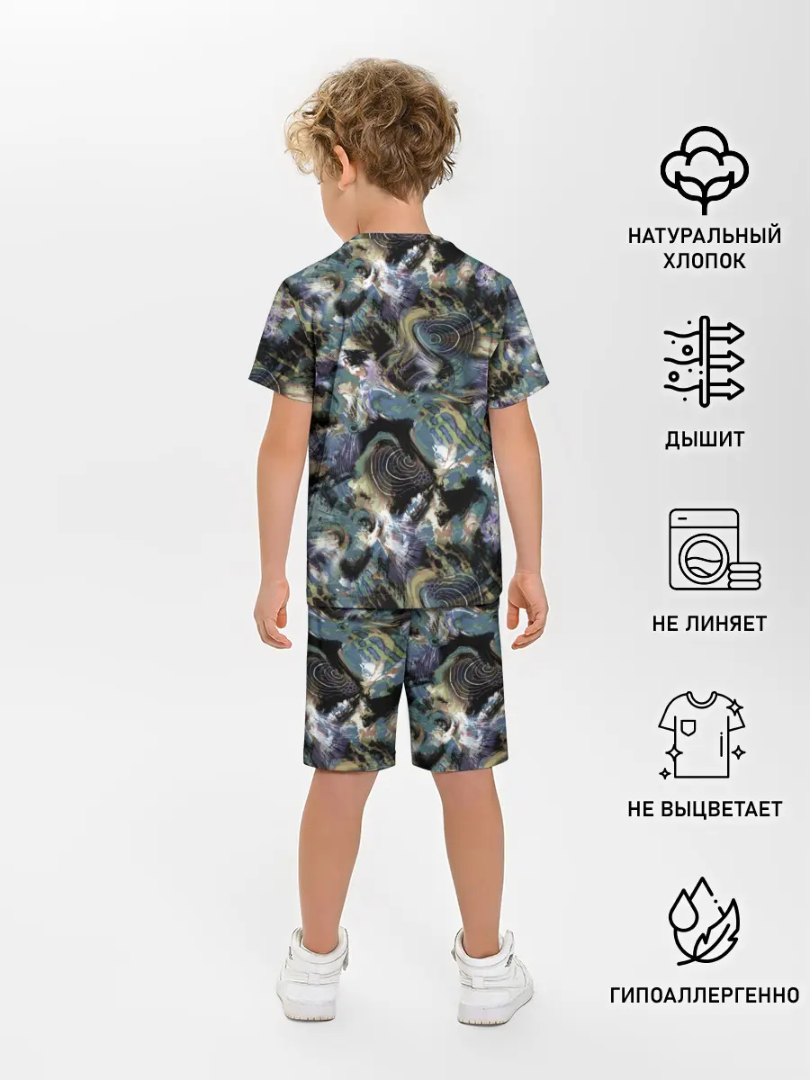 Детская пижама с шортами / Узор для рыбака