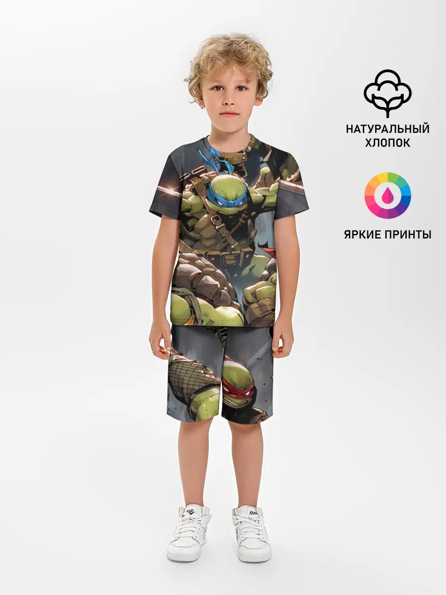 Детская пижама с шортами / ЧЕРЕПАШКИ