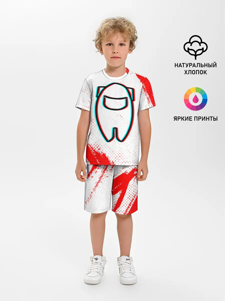 Детская пижама с шортами / AMONG US / АМОНГ АС