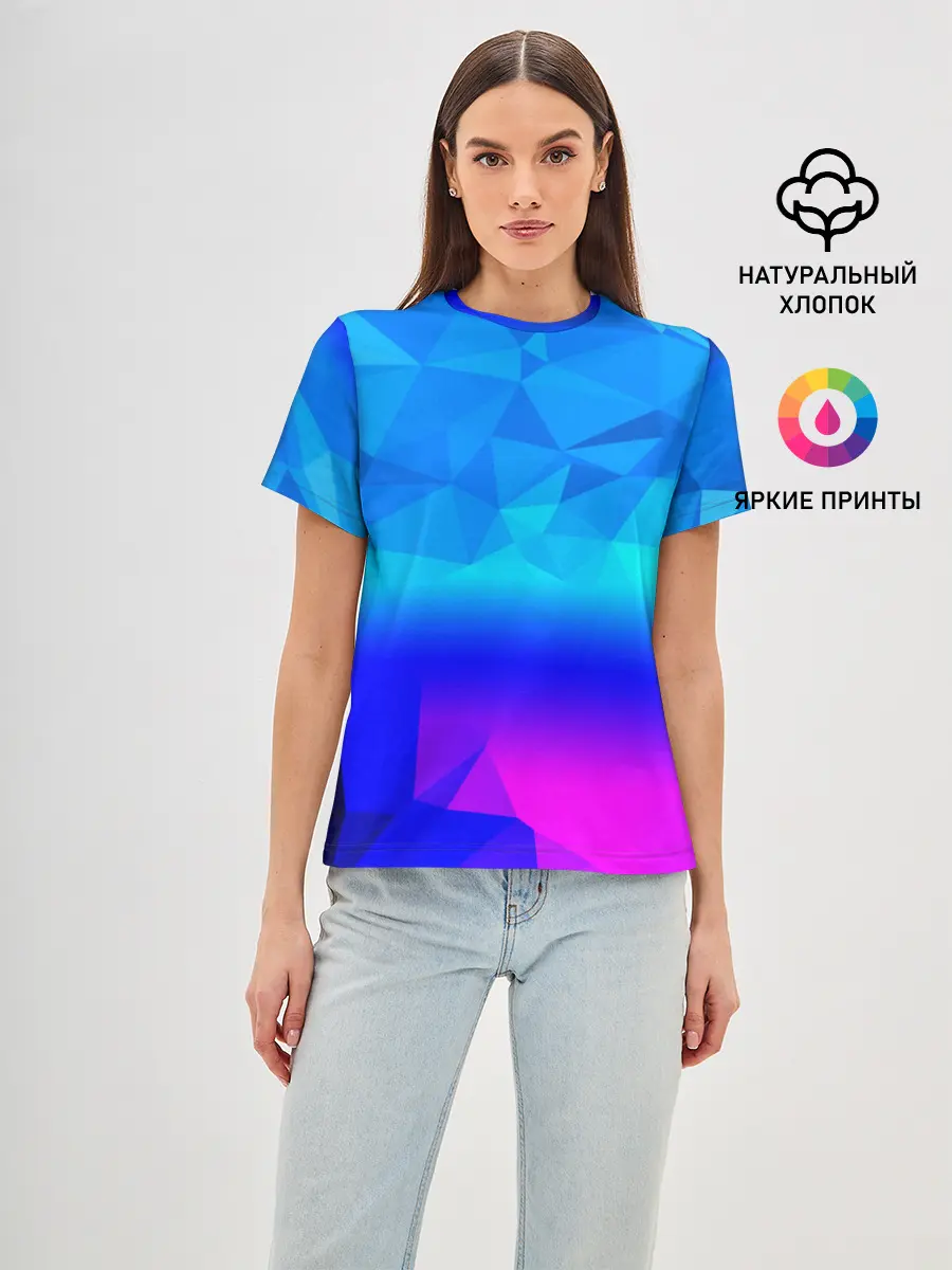 Женская базовая футболка / ABSTRACT NEON