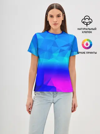 Женская базовая футболка / ABSTRACT NEON