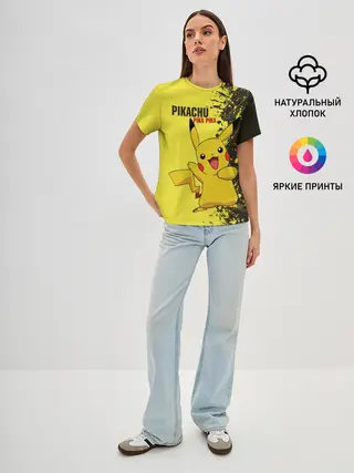 Женская базовая футболка / Pikachu Pika Pika