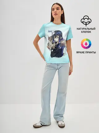 Женская базовая футболка / Иноске Хашибира Kimetsu no Yaiba