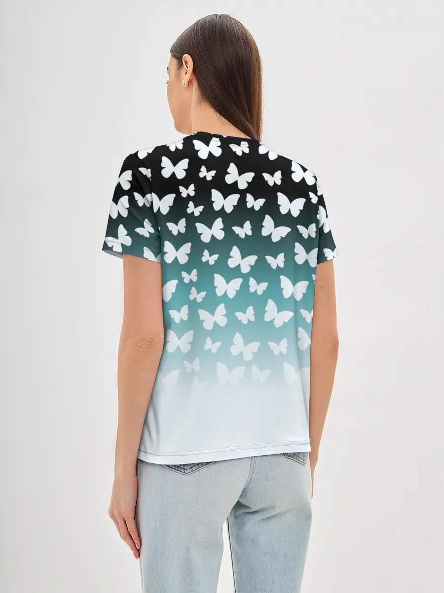 Женская базовая футболка / Бабочки