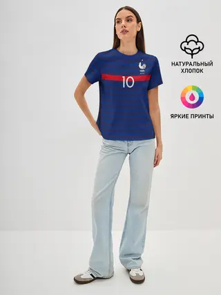 Женская базовая футболка / Mbappe home EURO 2020