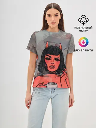 Женская базовая футболка / КОФЕЕК