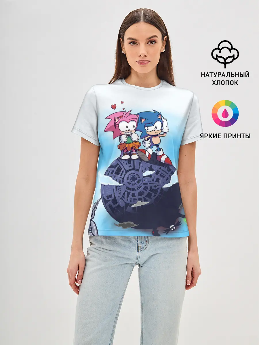 Женская базовая футболка / SONIC | AMY ROSE