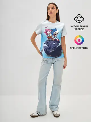 Женская базовая футболка / SONIC | AMY ROSE