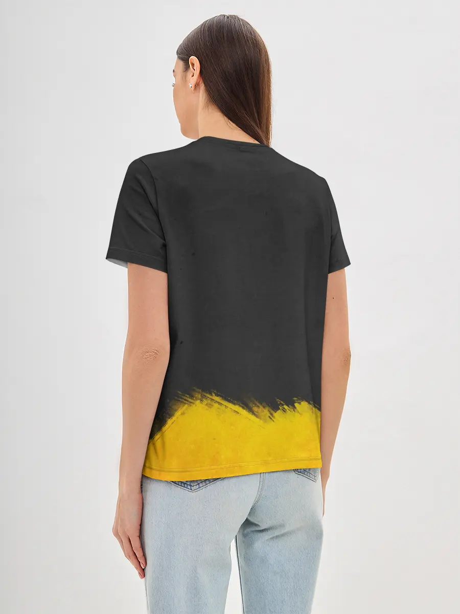 Женская базовая футболка / Yellow and Black Armenia