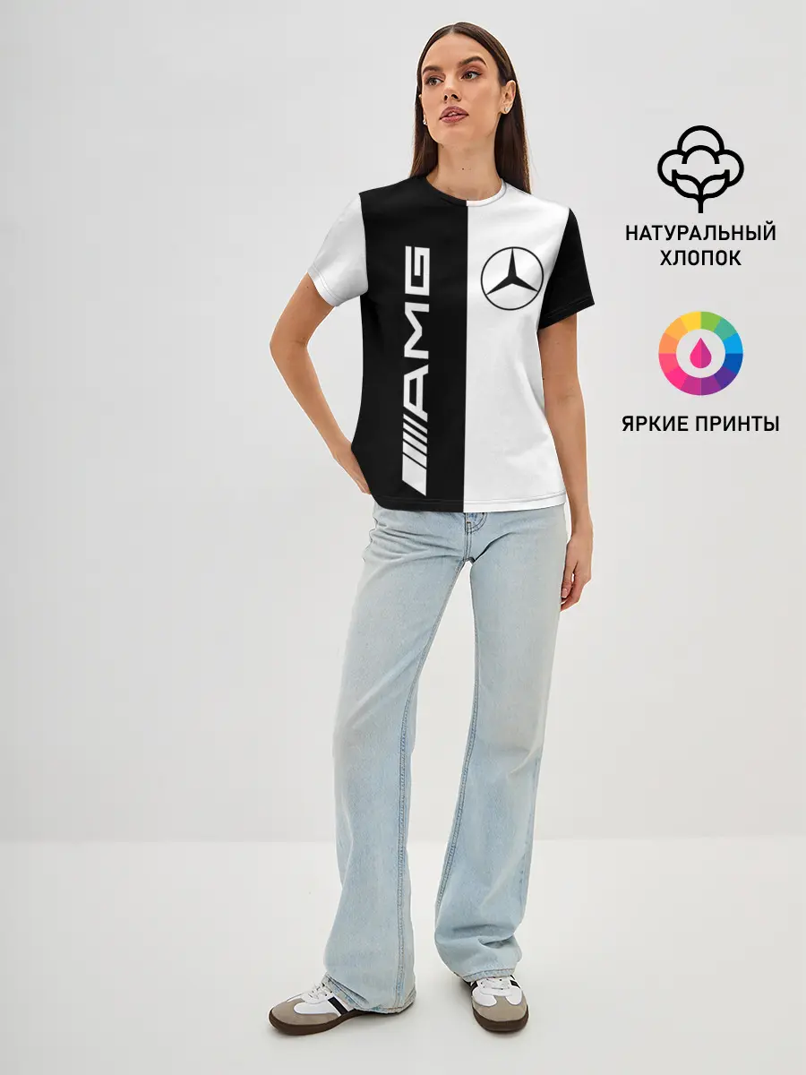 Женская базовая футболка / MERCEDES AMG | МЕРСЕДЕС
