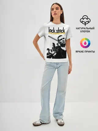 Женская базовая футболка / Карты, деньги, два ствола.