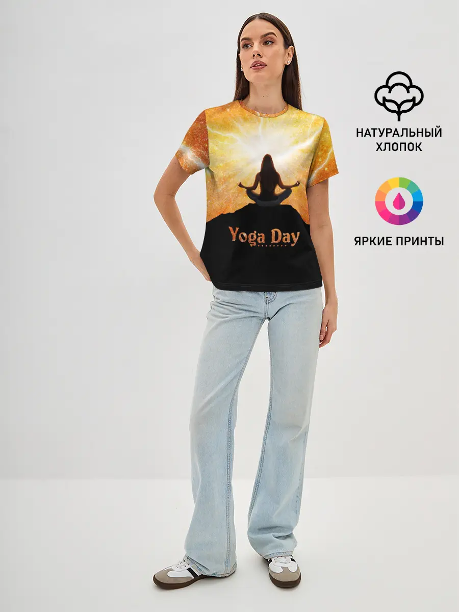 Женская базовая футболка / International Yoga Day