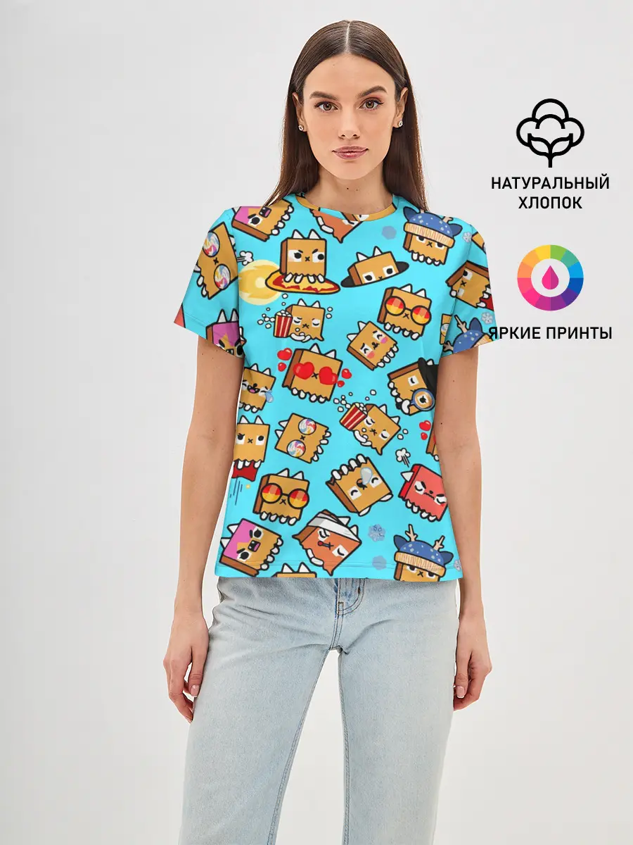 Женская базовая футболка / PAPER BAG CAT TOCA BOCA / TOCA LIFE WORLD