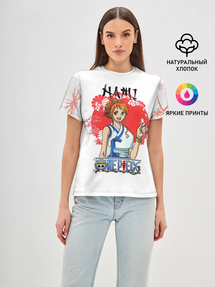 Женская базовая футболка / Нами One Piece. Большой куш