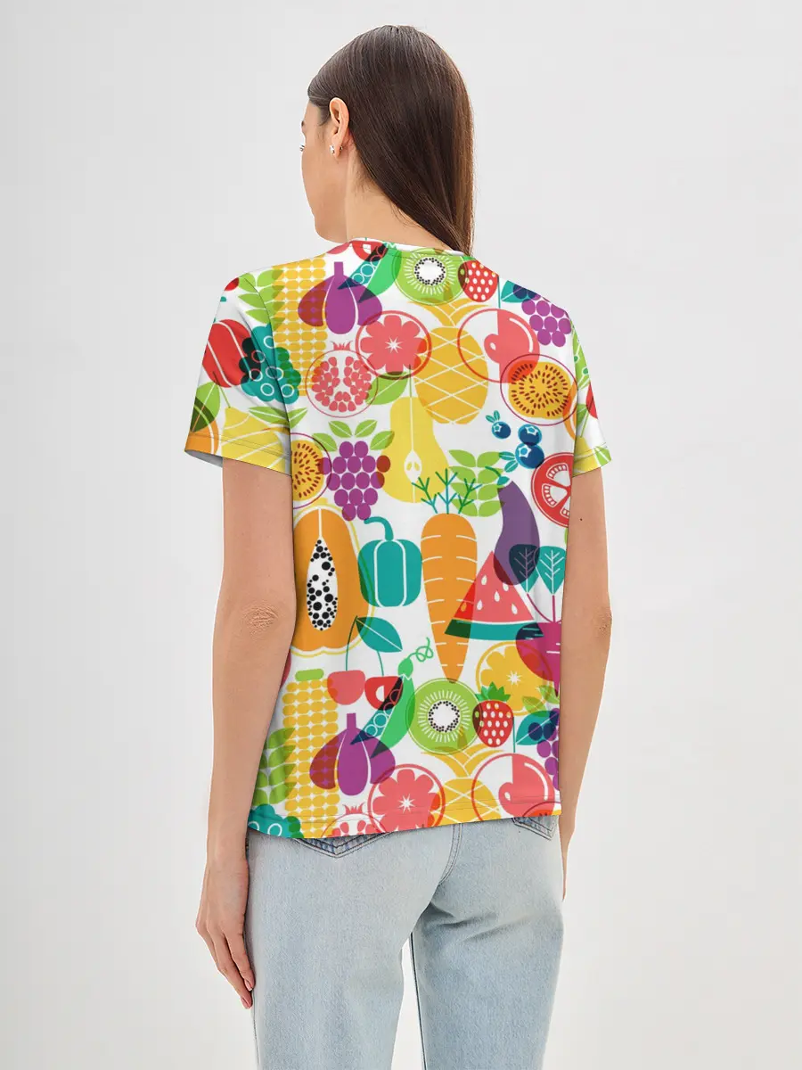 Женская базовая футболка / овощи