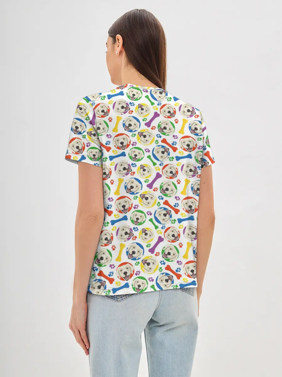 Женская базовая футболка / Золотистый Ретривер