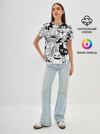 Женская базовая футболка / Halloween