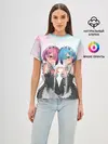 Женская базовая футболка / Re:Zero, Рам и Рем