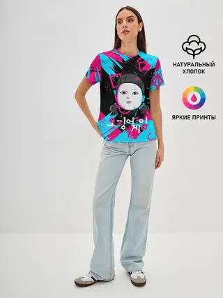 Женская базовая футболка / SQUID GAME | ИГРА В КАЛЬМАРА | DOLL,