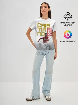 Женская базовая футболка / Криштиану Роналду, Манчестер