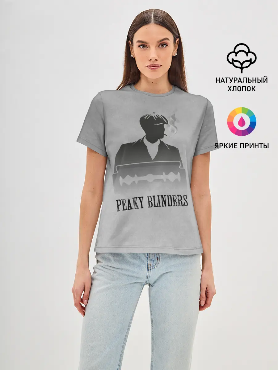 Женская базовая футболка / Острые козырьки