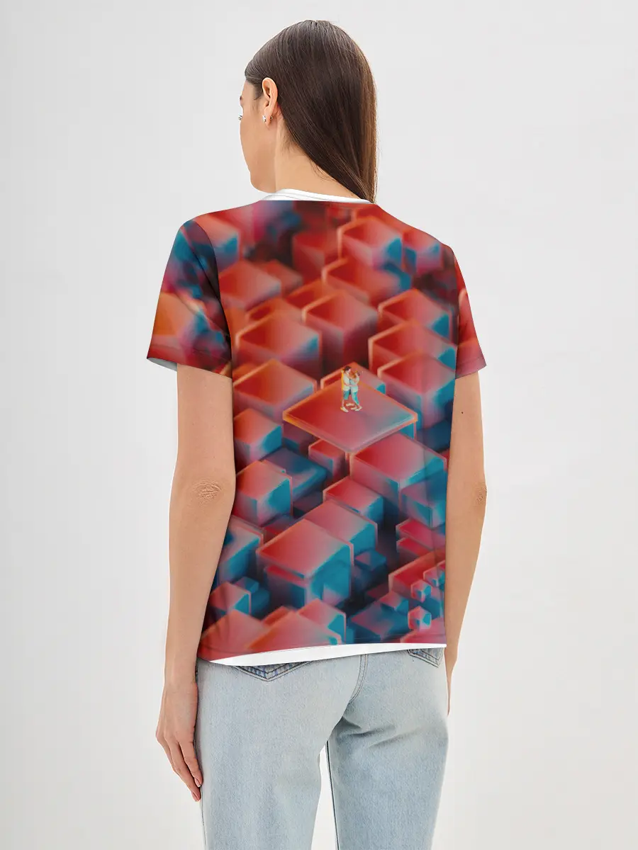 Женская базовая футболка / Неоновая пара