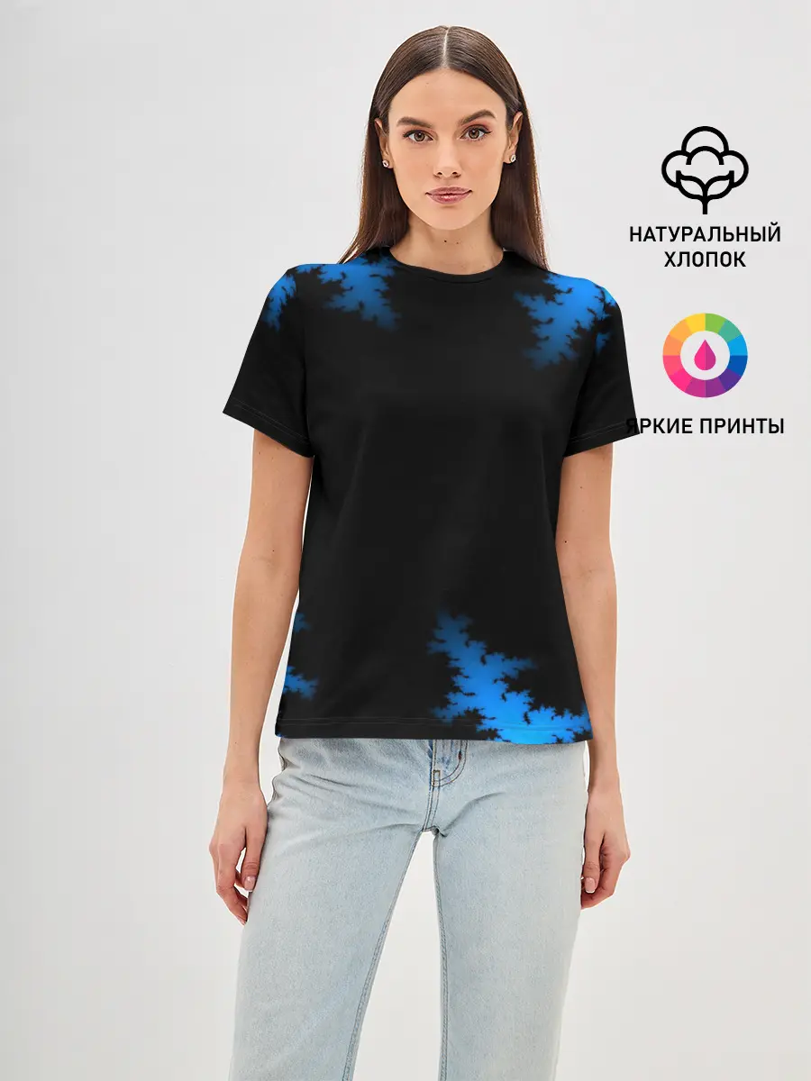 Женская базовая футболка / Морозный узор