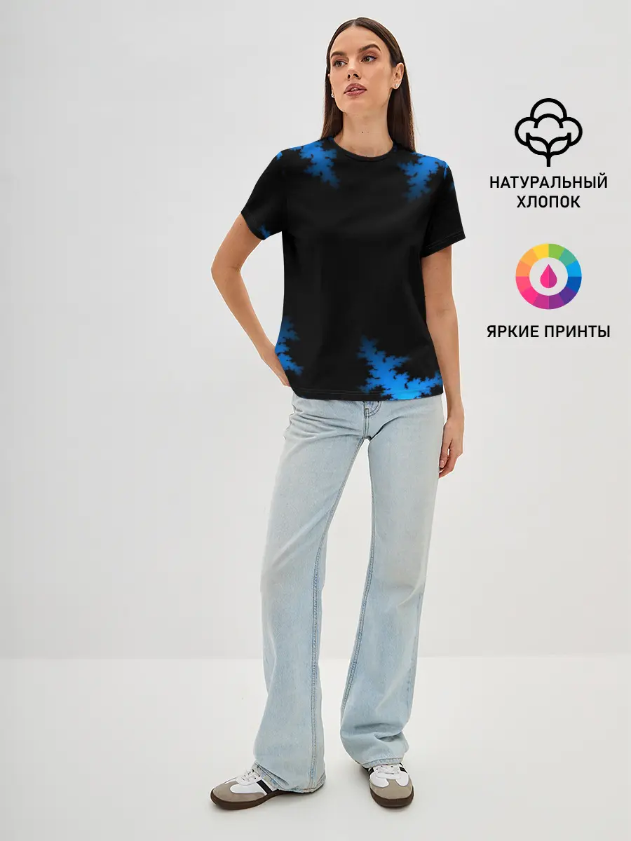 Женская базовая футболка / Морозный узор