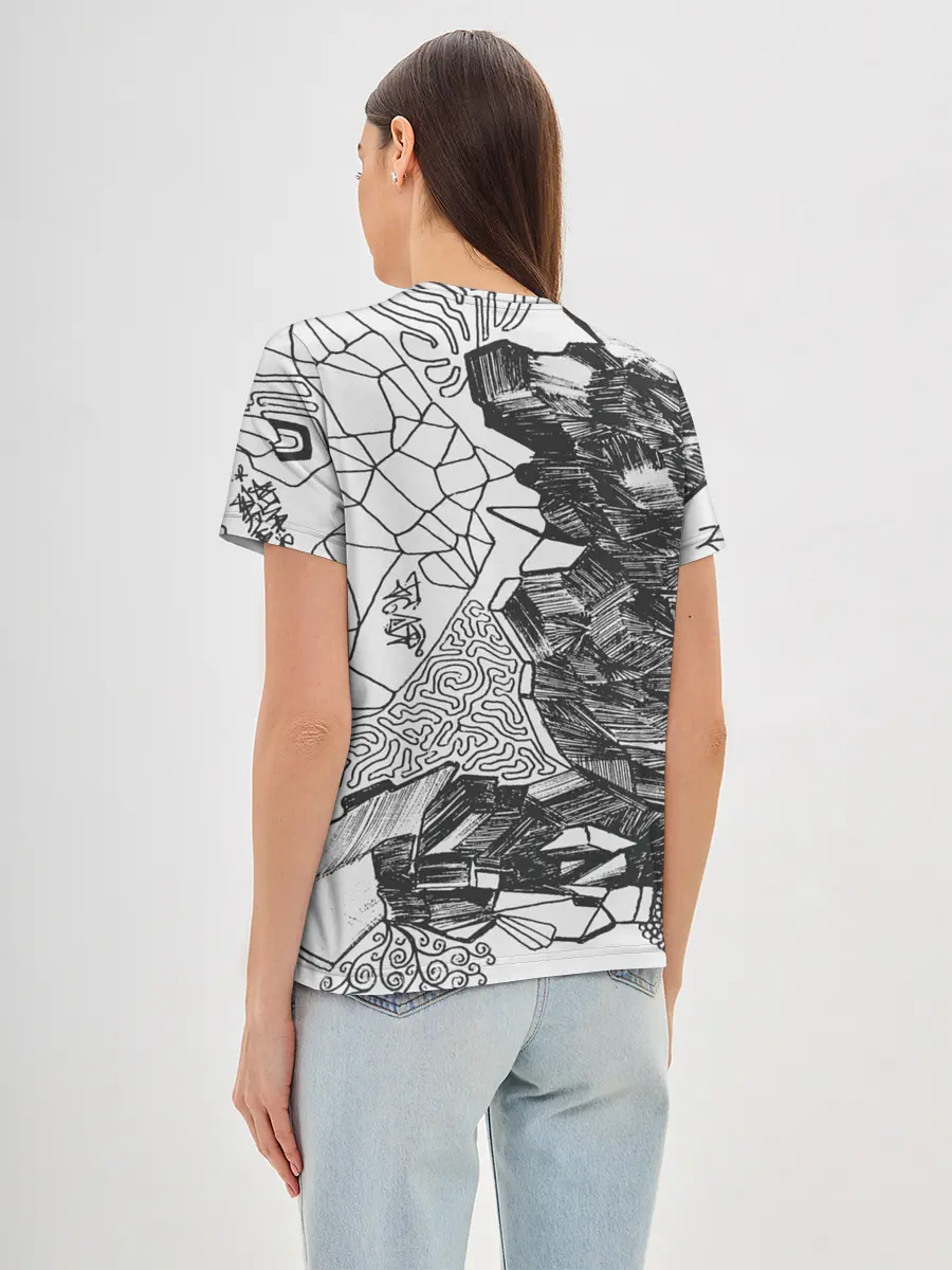 Женская базовая футболка / Структурная мозайка