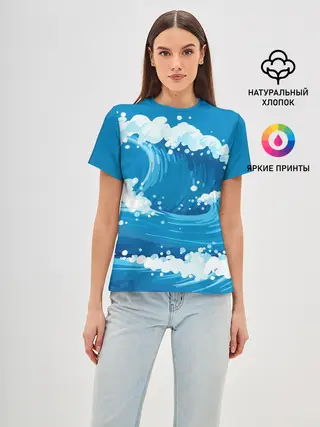 Женская базовая футболка / Волны