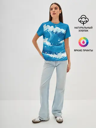 Женская базовая футболка / Волны