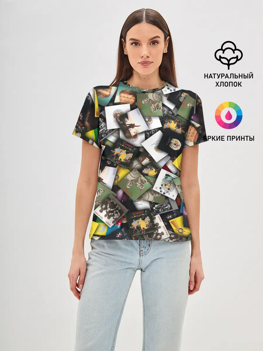 Женская базовая футболка / Queen. Дискография