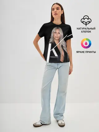 Женская базовая футболка / Ким Кардашьян