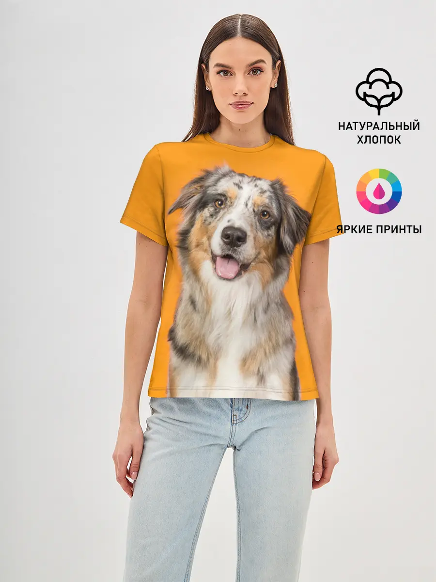Женская базовая футболка / Австралийская овчарка