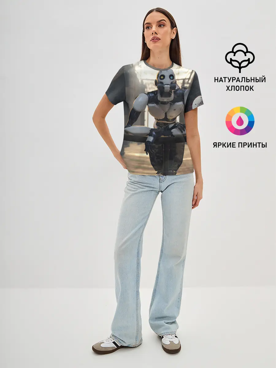 Женская базовая футболка / Любовь Смерть Роботы